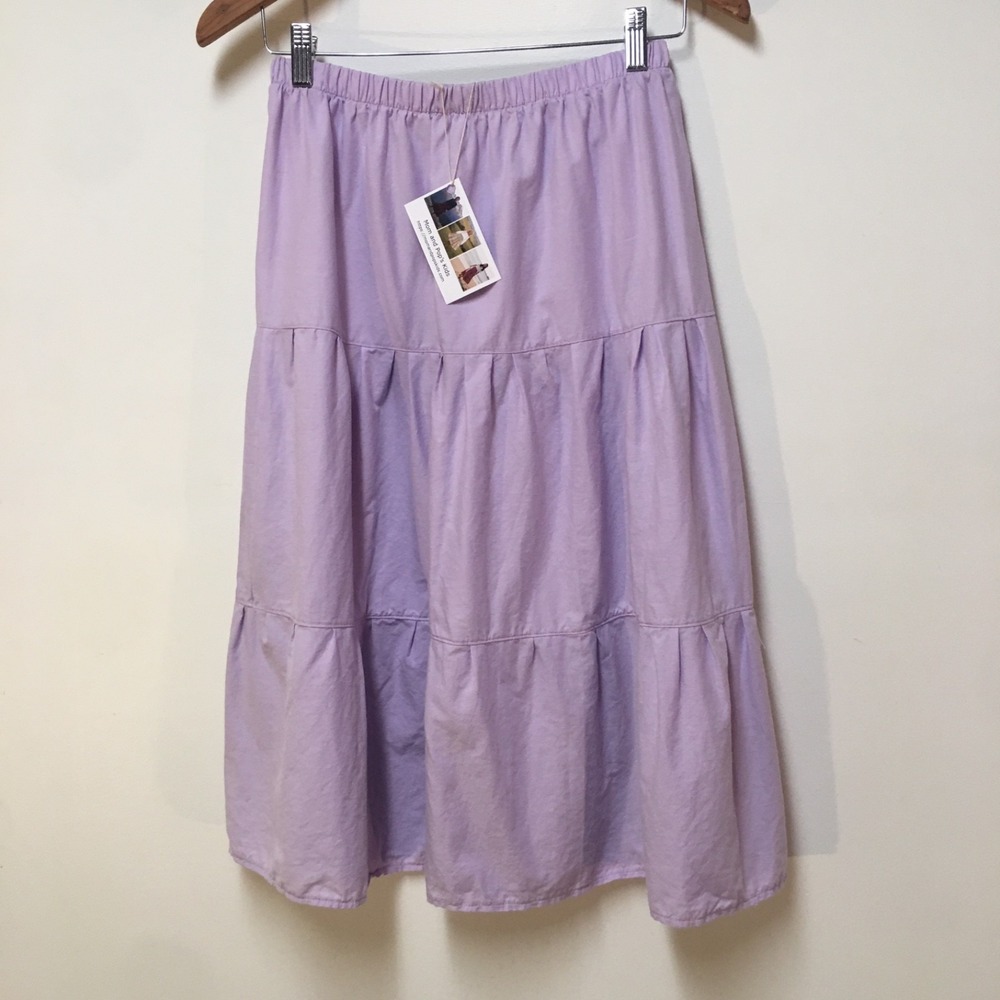 Skirt ORGANIC Girls‎ 14/16 Midi Purple Ruffle Tiered Cotton Mom and Pop's Kids